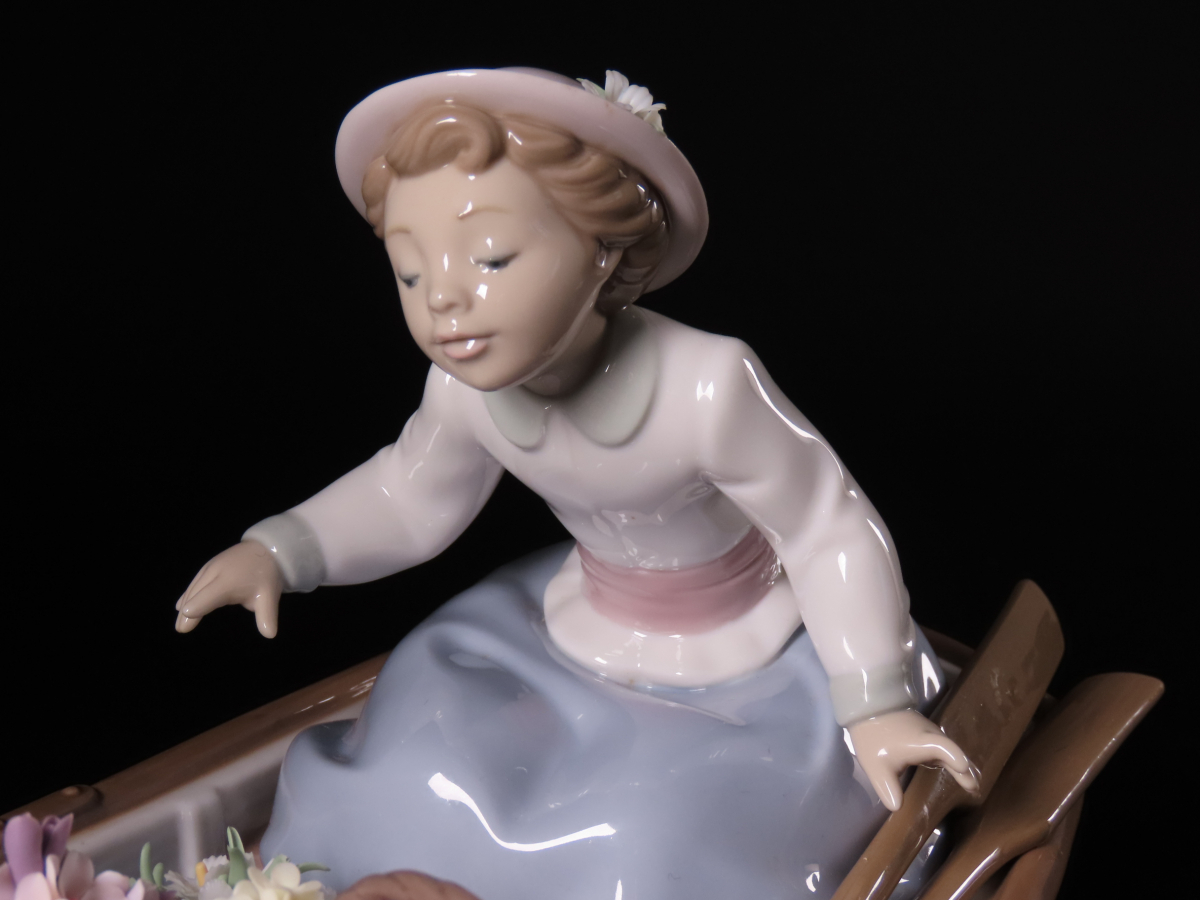 晃】LLADRO リヤドロ 超希少 大型作品 『BLOOMS ON BOARD』 花売りの