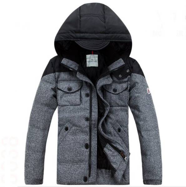 モンクレール　ダウンジャケットブラック　グレー　XXLサイズ