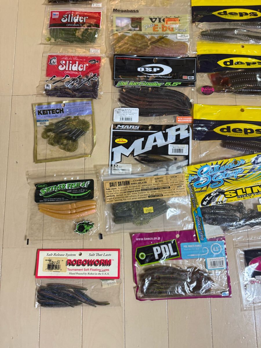 ワームセット① 大量 まとめ売り 中古 VERSUS バーサス メイホウ ルアーケース タックルボックス_6