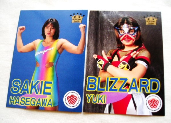 長谷川咲恵 ブリザードYuki 2枚セット◇全女オフィシャルカード