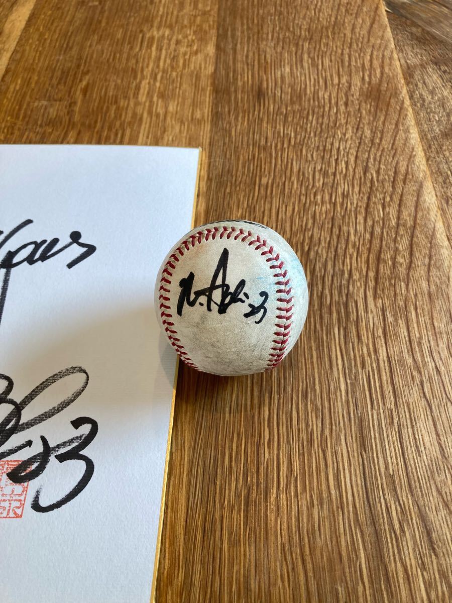 東京ヤクルトスワローズ　青木宣親選手　直筆サイン色紙　直筆サインボール（練習球） 直筆サインボール_2