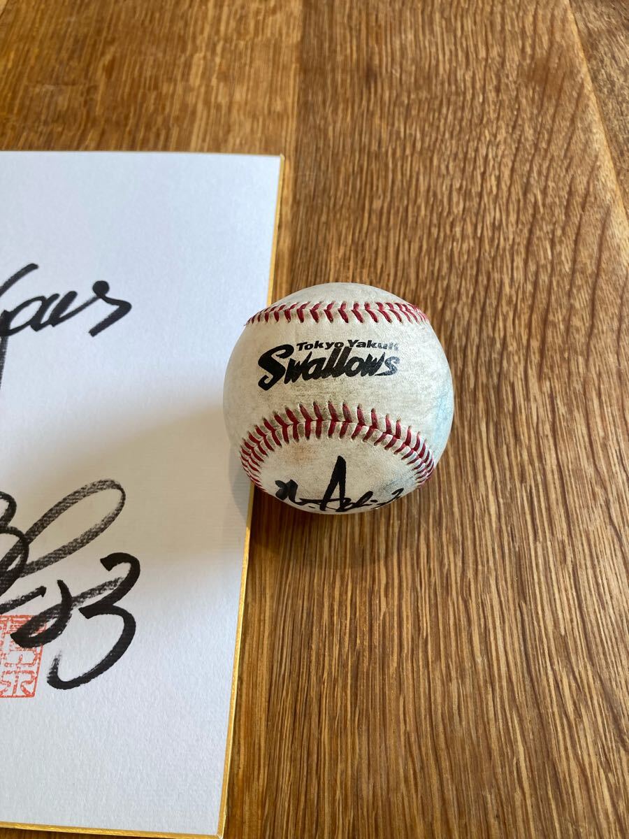 東京ヤクルトスワローズ　青木宣親選手　直筆サイン色紙　直筆サインボール（練習球） 直筆サインボール_3