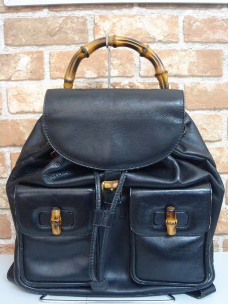 グッチ バンブーライン レザーリュック　B1785