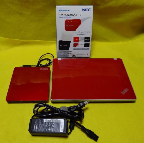 真っ赤なEdge11 Cor i3 爆速SSD DVD_SM WiMAX Win7 office07Pr