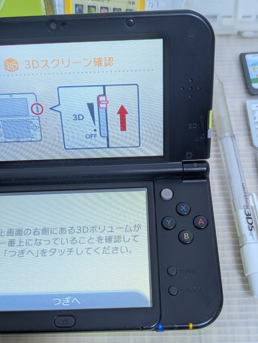 newニンテンドー3DSLL 本体 ソフト７本 ケース スタイラスペン SDカード Nintendo 任天堂 ドラクエ スマブラ マリオカート どうぶつの森 等_2