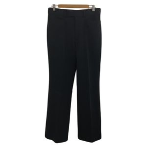 23区 オンワード樫山 パンツ スラックス ストレート ロング 無地 センタープレス 46 黒