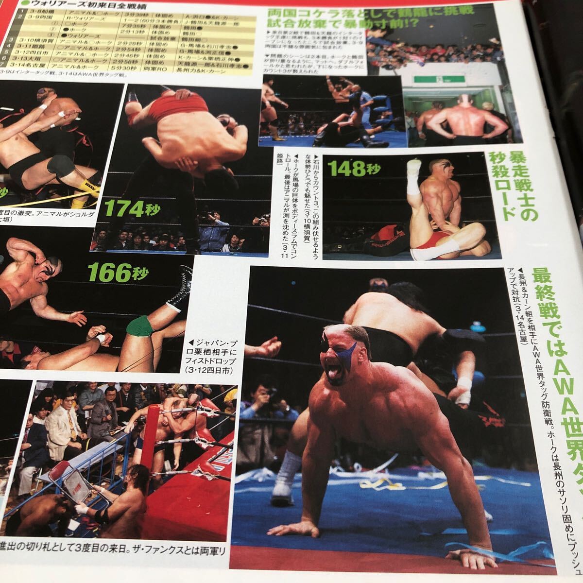 ザロードウォリアーズ週刊プロレスミニアルバムWWE新日本全日本