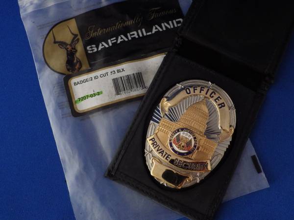 【プロップ】LAPDタイプSECURITYバッジサファリランドケース付き