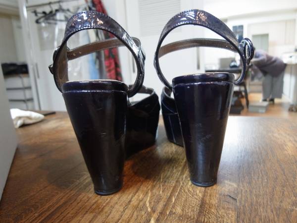 MARNI 定番サンダル パテントレザー ディープパープル 37