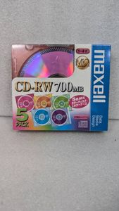 ● 未開封 ● maxell マクセル CD‐RW 700MB 5色 セット データ用CD-RW
