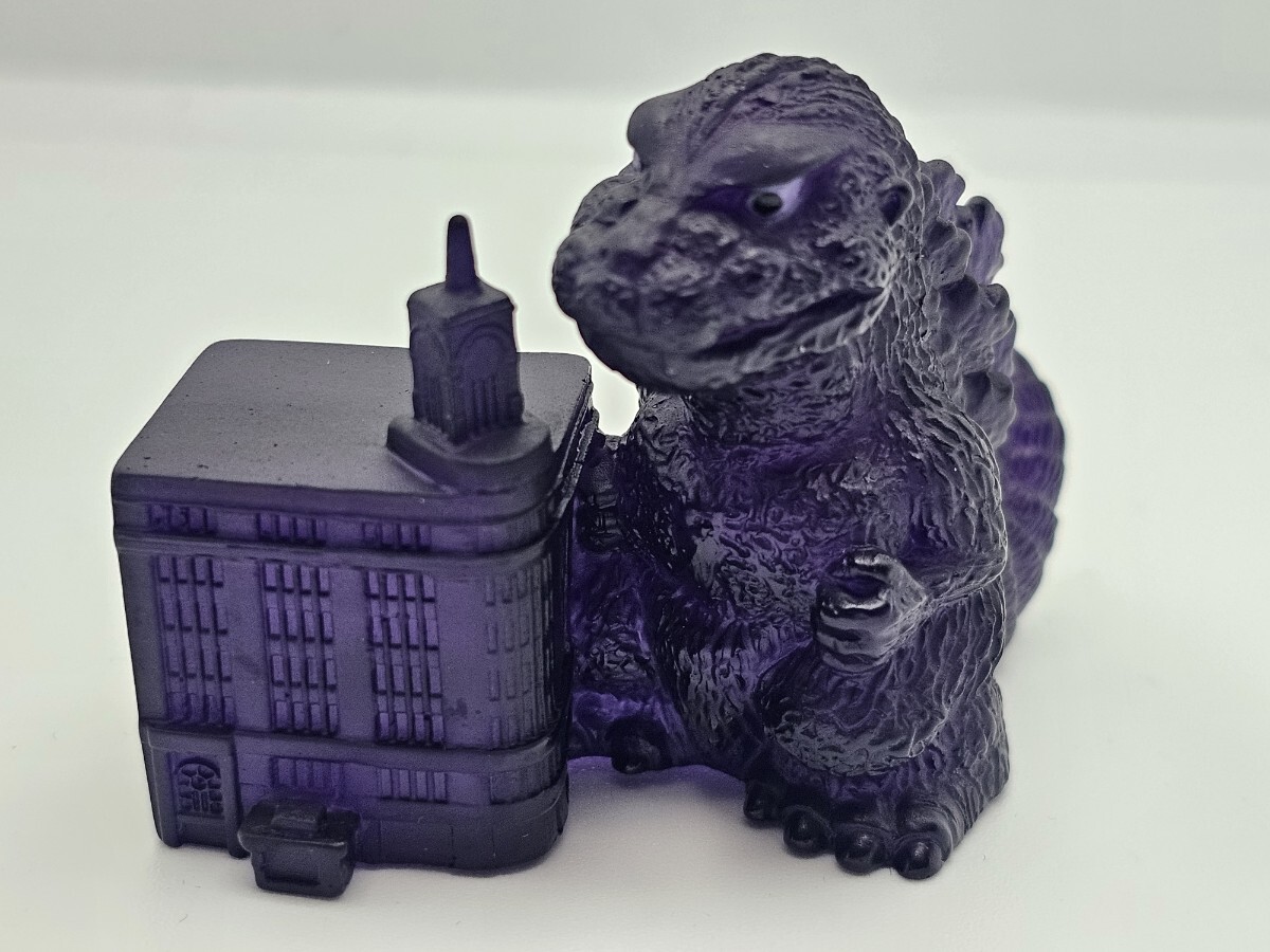 ゴジラ ソフビ パープル クリアブラック サンプル品 クリアパープル ゴジラ 指人形 紫成形 テストショット 試
