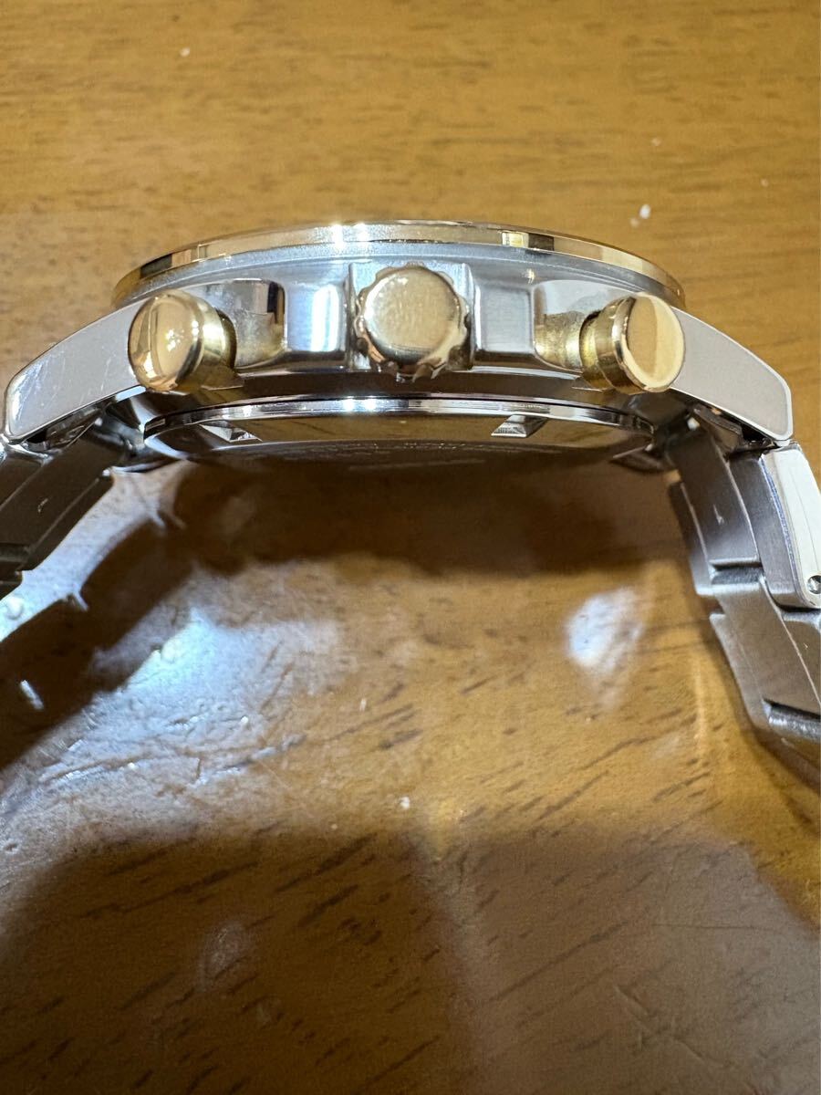 稼働品 SEIKO セイコー CHRONOGRAPH クロノグラフ 8T63-00D0 ホワイト文字盤 クォーツ メンズ 腕時計_4