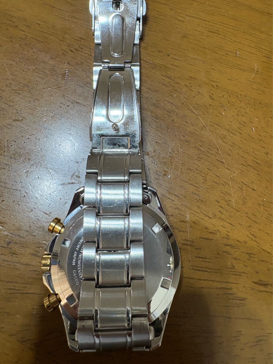 稼働品 SEIKO セイコー CHRONOGRAPH クロノグラフ 8T63-00D0 ホワイト文字盤 クォーツ メンズ 腕時計_9