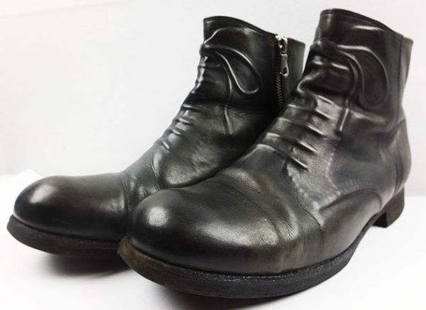 ミハラヤスヒロ あぶり出しINVISIBLE BOOTSサイドジップ ブーツ