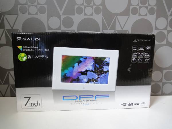 ★GREEN HOUSE　7型デジタルフォトフレーム　GHV-DF7DW　未使用