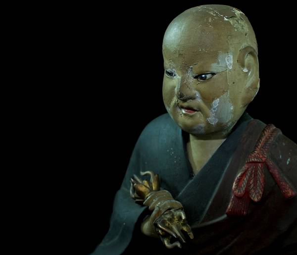 中国 石膏像 敦煌供養菩薩像 常書鴻題 千仏洞 仏像 箱