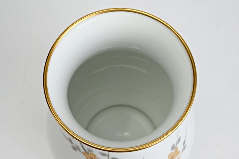 IE2311◇大倉陶園 金銀彩 四君子 花瓶◇花入 飾壷 h(大倉陶園)｜売買