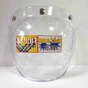 ★3ホックのジェットヘルメット全般に対応 ハードコート加工 バブルシールド UVカット ク
