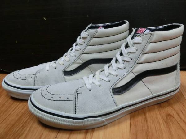 バンズVANS人気SK8-HI限定ハイトップ★キナリ/黒28.0㎝US10美品
