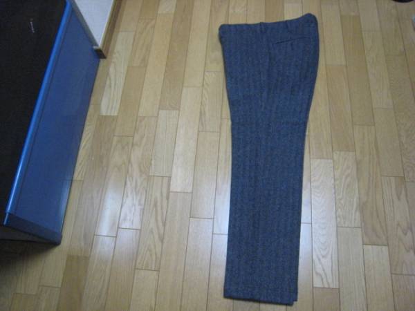 BEAMS PLUS ウール ヘリンボーン パンツ グレー M　