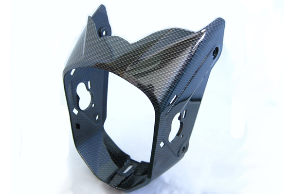 GROMグロム(JC61)/MSX125 ヘッドライトカバー カーボン調