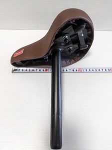 [G1441]中古 COLEMAN サドル　/現状品/ブラウン/コールマン/レトロ/自転車