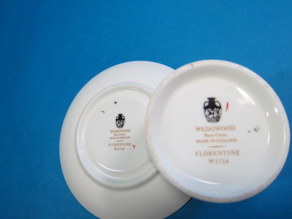 ウエッジ・ターコイズブルー・デミカップソーサー1客①【PD14】