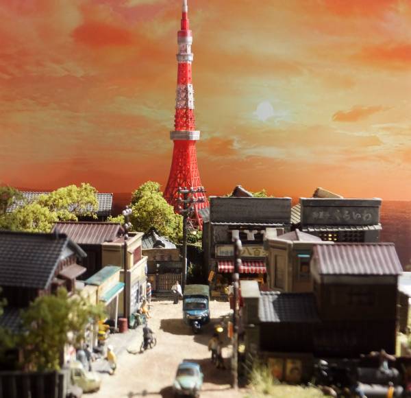 ◎完成品【ALWAYS三丁目の夕日'64】Ｎ1/150・ジオラマ・ＬＥＤ付
