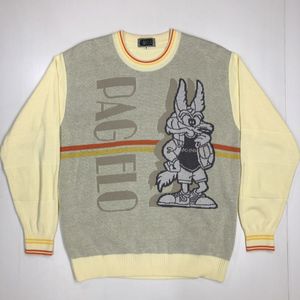 PAGELO パジェロ　ニットセーター　コットンニット　キャラクター　薄手ニット　メンズ　
