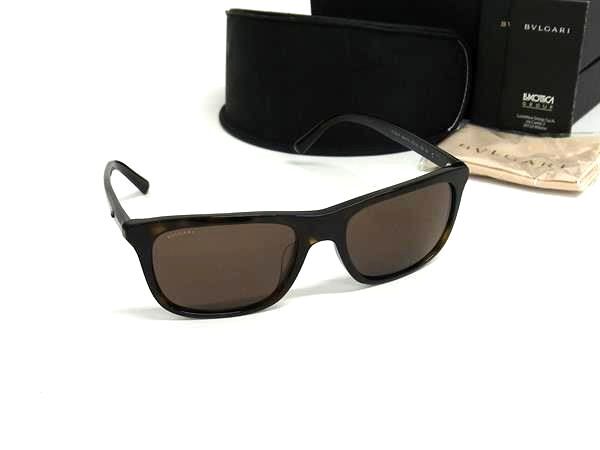 1円 □美品□ BVLGARI ブルガリ 7018-F 504/73 べっ甲調 サングラス
