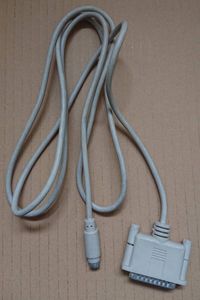 RS-232C　シリアルケーブル　ミニDIN8pinオス　D-Sub25pinオス