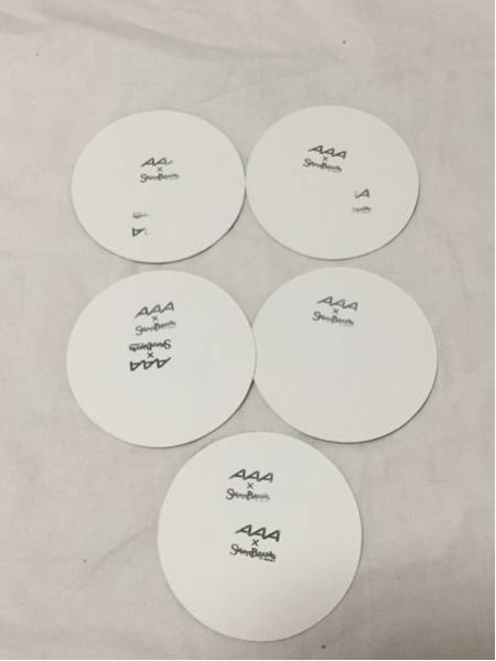 非売品☆AAA コースター☆與真司郎☆5枚セット☆ステッカー付き