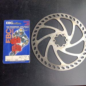 EBS赤パッドヘイズ用+ヘイズ200mmディスクローターセット HAYES DISCBRAKE 200mm 8インチ