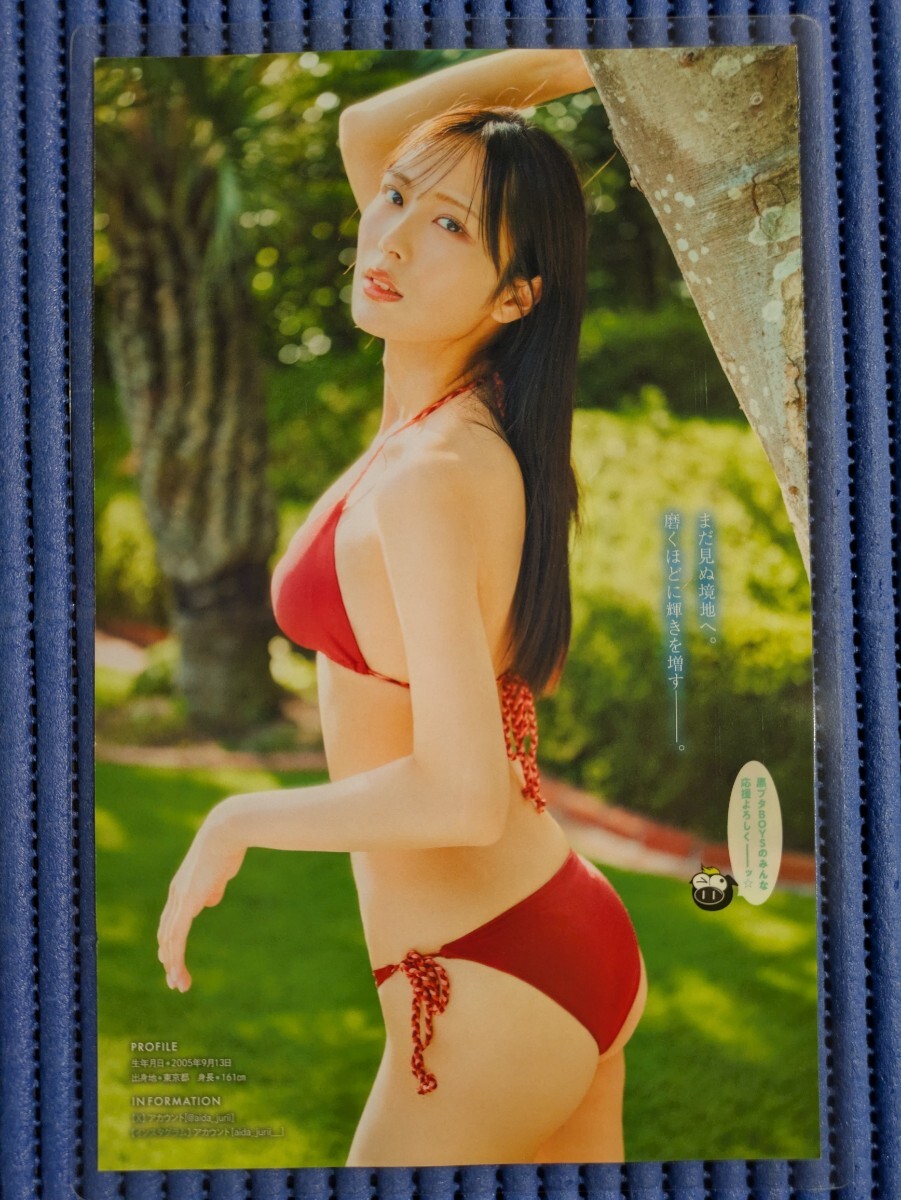 150μ厚手ラミネート加工】逢田珠里依(≒JOY) 切り抜き 4P ヤング