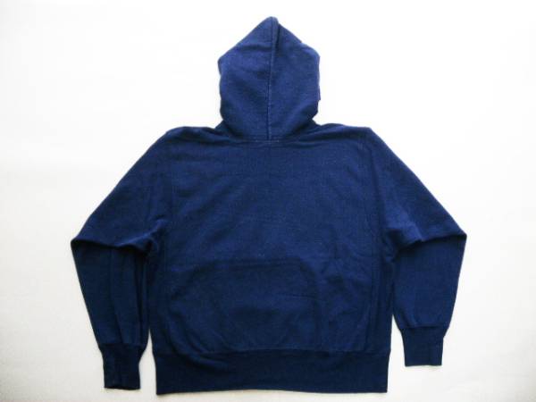 80's■USA製Medallionメダリオンリバース風パーカー(L)紺古着
