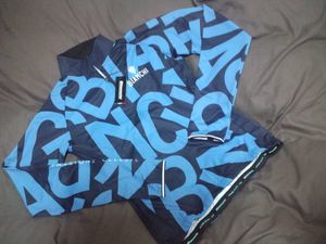 ★JP213S1102NV004◆ネイビー◆新品◆Ｌ◆BIANCHI ◆ ビアンキ ◆ビックロゴサイクルジャ