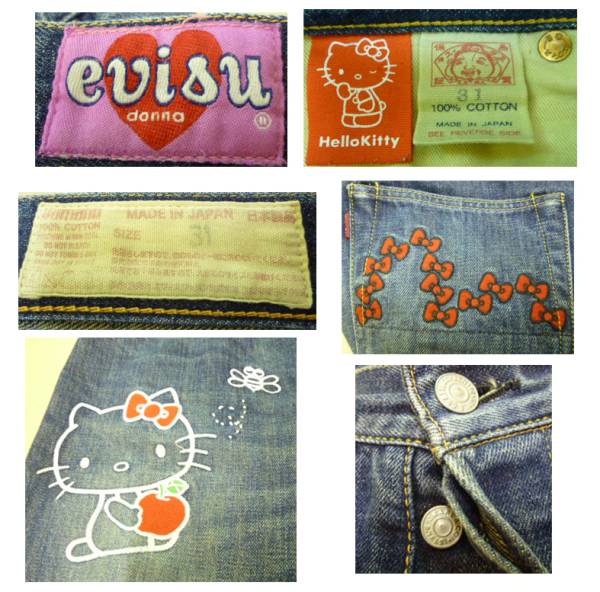EVISU×HELLO KITTY　エヴィス×ハローキティ　デニムパンツ∵