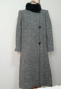 宅急便送料込み BON PLAN ボンプラン 日本製 ウール アンゴラ ロング コート ファー レデ