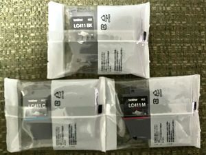 ブラザー純正　LC411 ブラック/シアン/マゼンタ　★