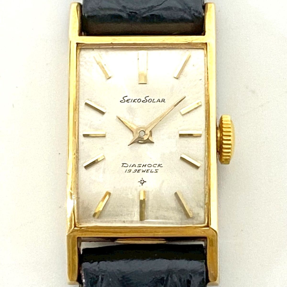 ha4256-1 801 SEIKO セイコー SOLAR ソーラー DIASHOCK 19石 589 14K