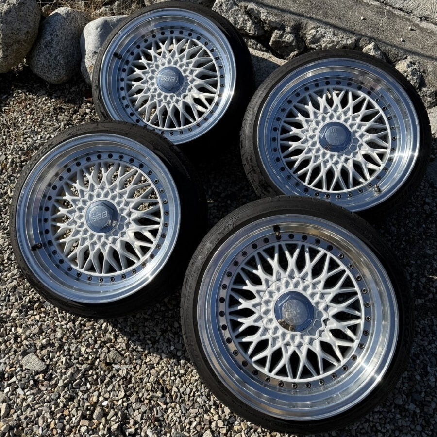 16インチ ホイールセットBBS BBS風 メッシュホイール 16インチ PCD100 114.3 マルチ 8J +20 深リム