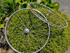 【送料込】中古　チューブラーホイール F100 R126 前後セット　ボスフリー　SANSIN SE ハ