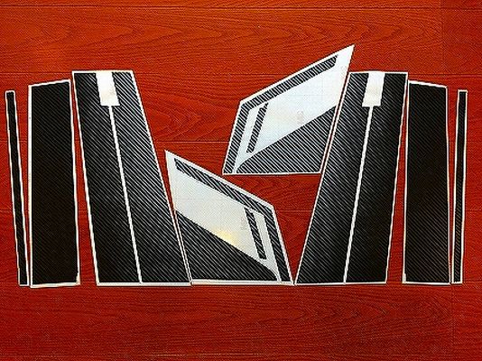 マツダMPV(LY3P)用カーボン調ダイノックピラーパネルシート★