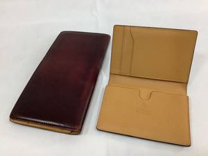【69-8.NT】1円～　GANZO CORDOVAN　長財布＆名刺入れ　中古品