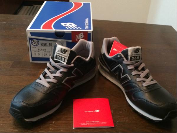 new balance ニューバランス M368L BK 27cm ブラック 黒 レザー