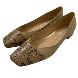 美品 MODE ET JACOMO モードエジャコモ コンビデザイン スクエアトゥ パンプス 23.5cm グ