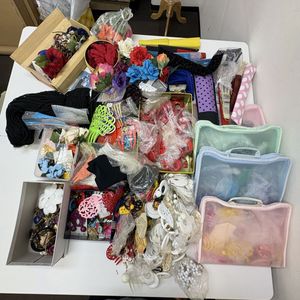 [0126-01M] フラメンコ 髪飾り 扇子 イヤリング カスタネット 他 まとめて