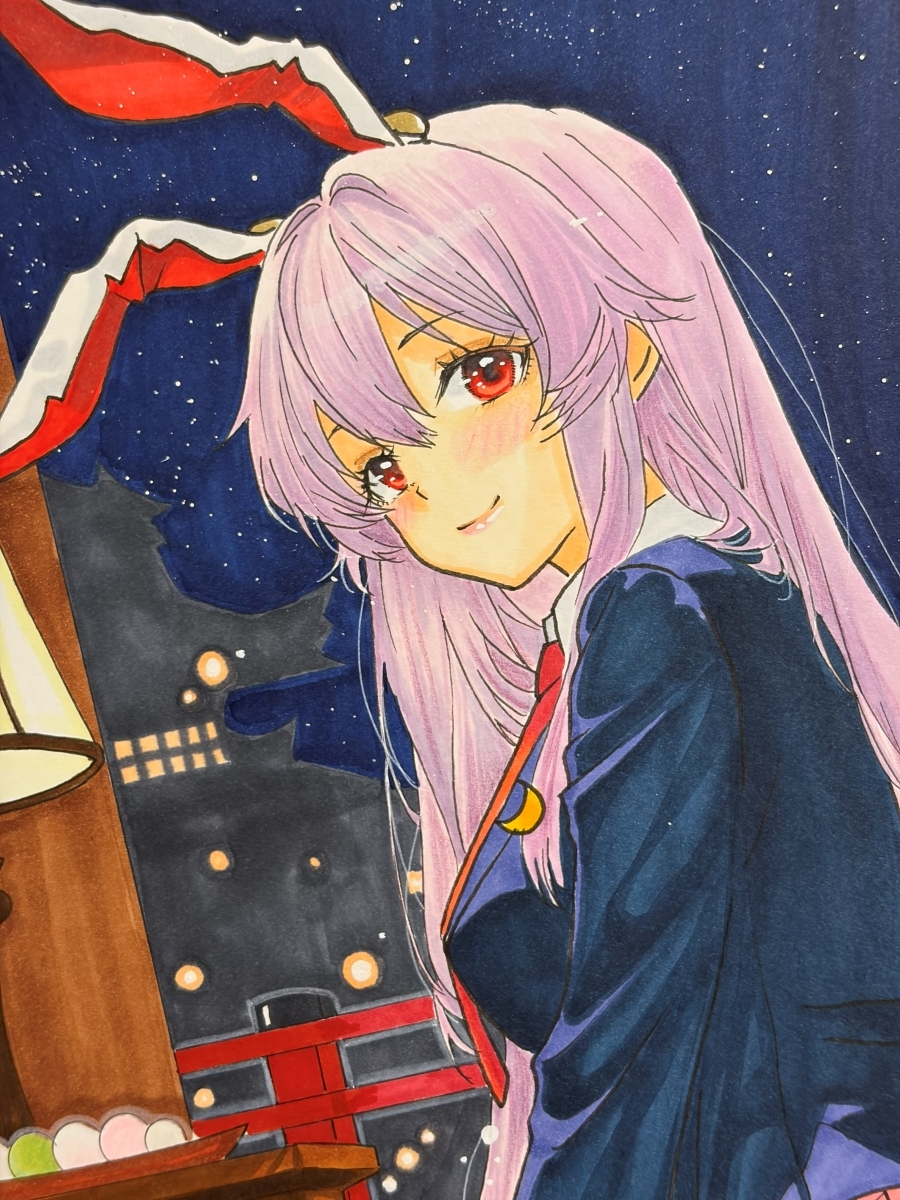 大色紙 同人 手描きイラスト / 東方Project 鈴仙・優曇華院・イナバ