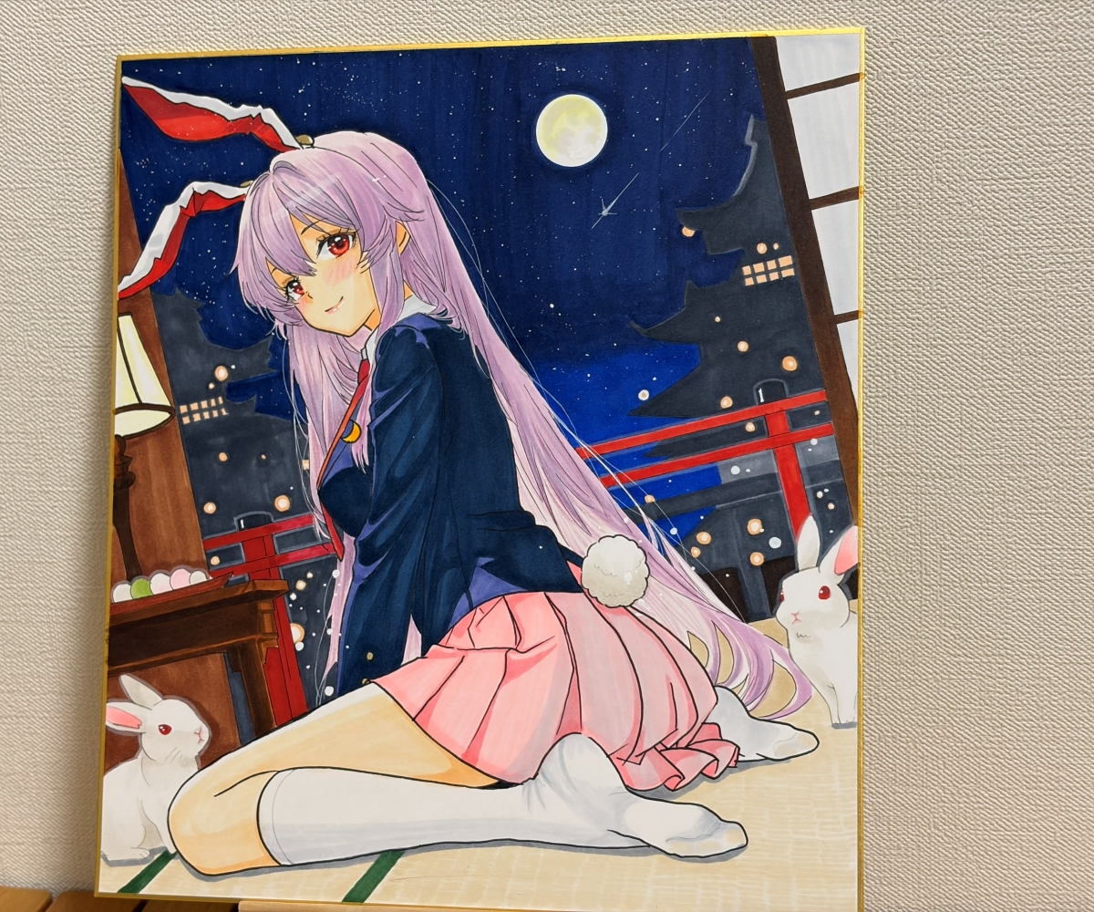 大色紙 同人 手描きイラスト / 東方Project 鈴仙・優曇華院・イナバ