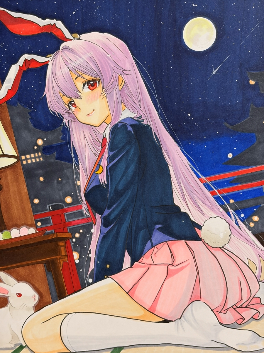 大色紙 同人 手描きイラスト / 東方Project 鈴仙・優曇華院・イナバ